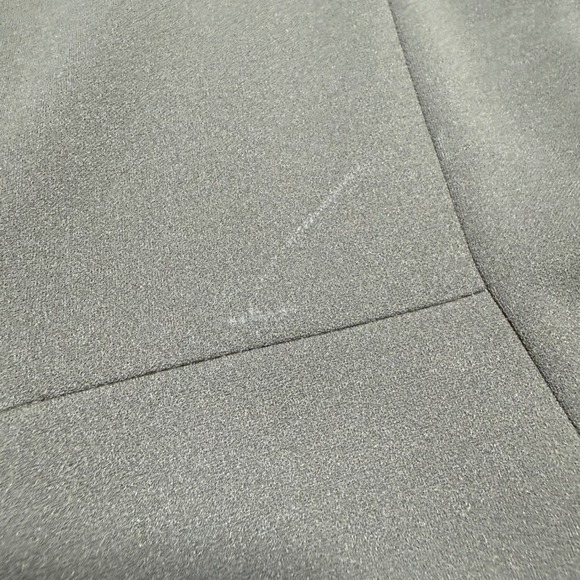 Calvin Klein Sheath Dress Women 10 Olive Green Ruched Side Drawstring Crepe Midi - Picture 10 of 12